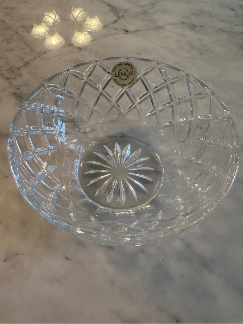 DIAMOND by LENOX Clear Crystal Cut Berry or Candy Bowl New w/ sticker attached